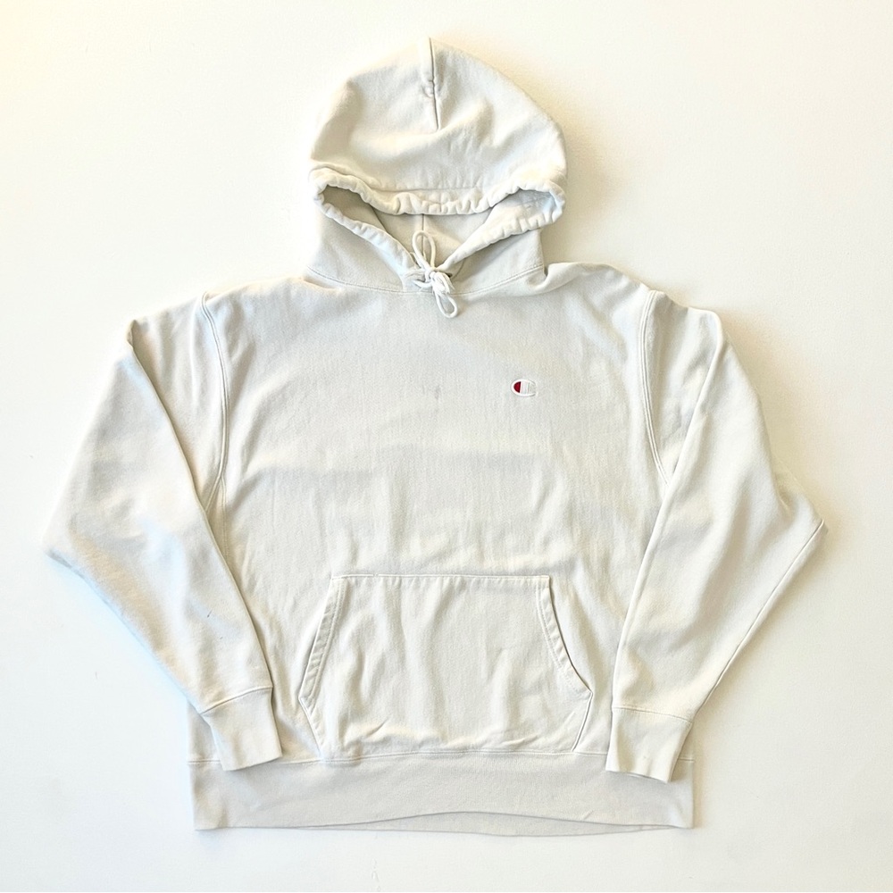 Champion Ivory Reverse Weave Heavyweight Hoodie.